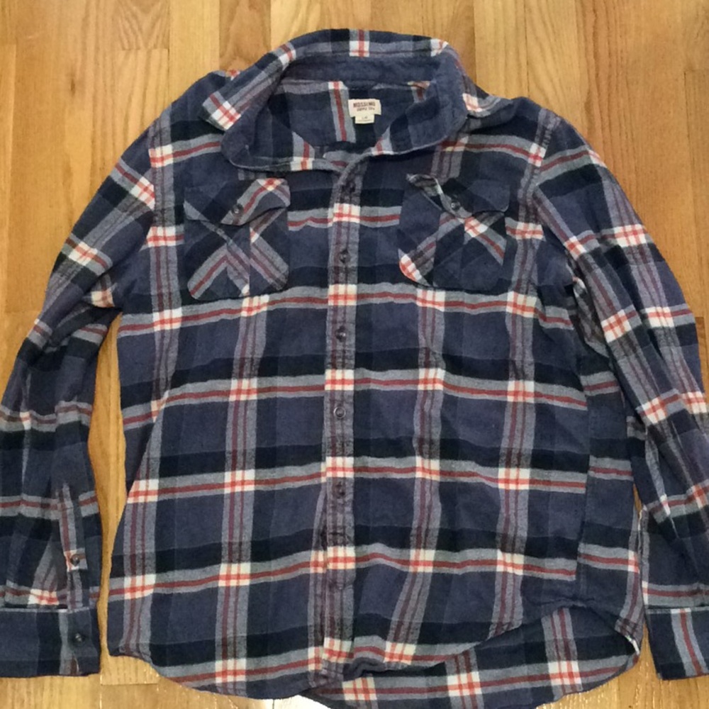 Mossimo navy plaid shirt